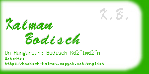 kalman bodisch business card